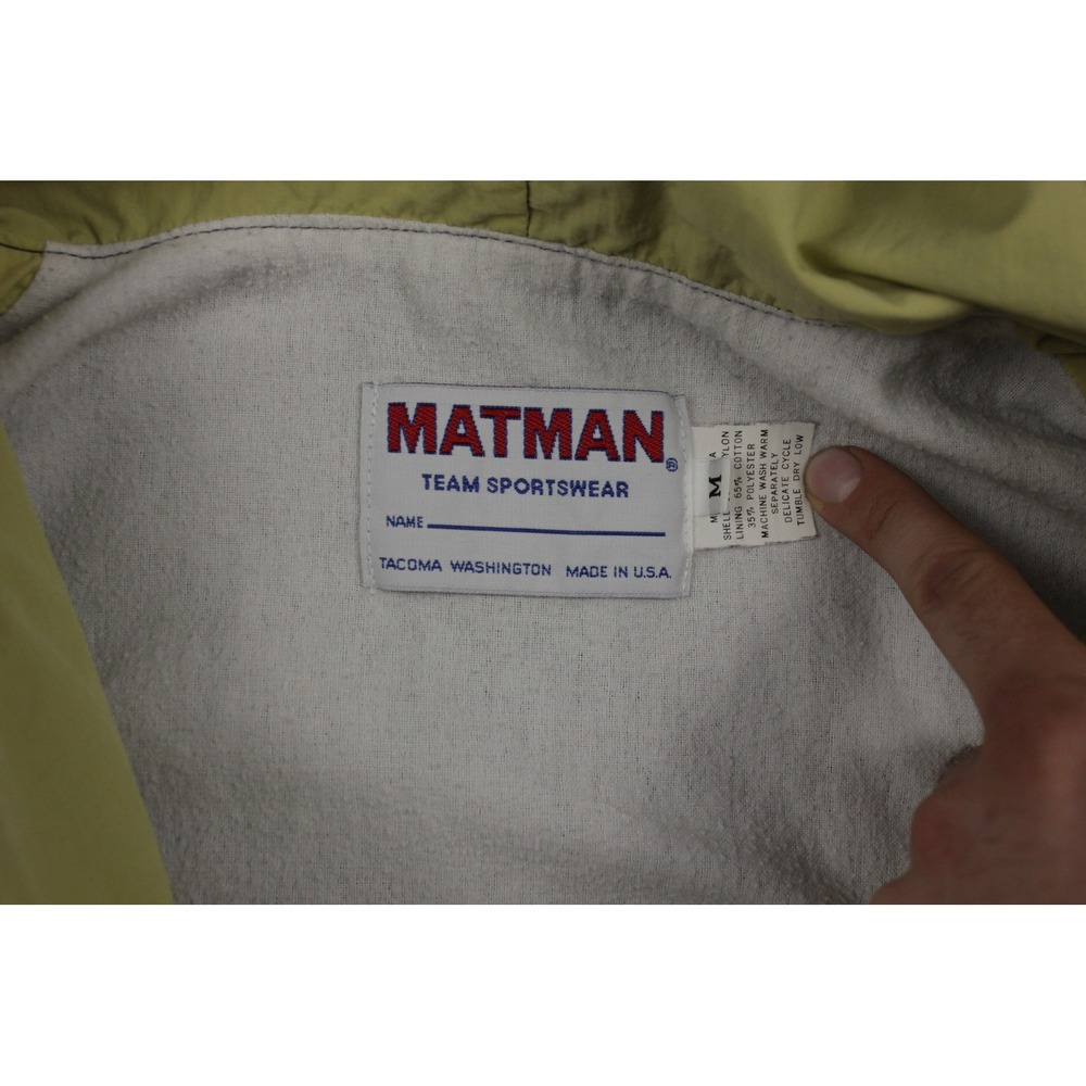 Vintage Matman Bosco Braves Wrestling Warm Up Jacket USA Hooded Pullover - Picture 3 of 5